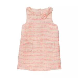 Janie and Jack 6-12 month tweed cream and orange dress